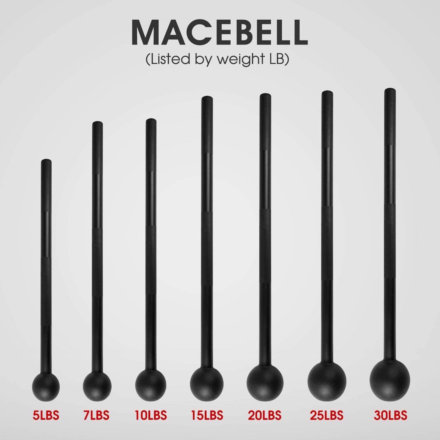 Steel Mace Bell for Comprehensive Strength Training - Ideal for Full Body Workouts, Muscle Development, Shoulder, Grip, and Forearm Rehabilitation, Available in 5 to 30 lbs for Both Men and Women