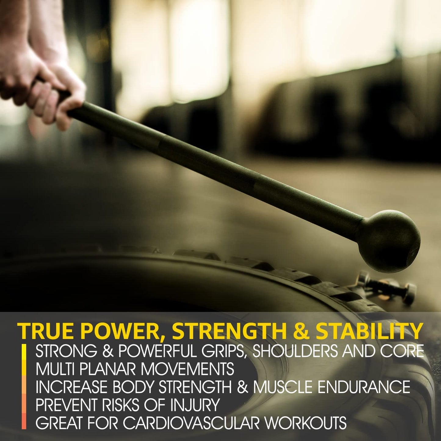 Steel Mace Bell for Comprehensive Strength Training - Ideal for Full Body Workouts, Muscle Development, Shoulder, Grip, and Forearm Rehabilitation, Available in 5 to 30 lbs for Both Men and Women