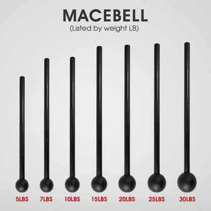 Steel Mace Bell for Comprehensive Strength Training - Ideal for Full Body Workouts, Muscle Development, Shoulder, Grip, and Forearm Rehabilitation, Available in 5 to 30 lbs for Both Men and Women
