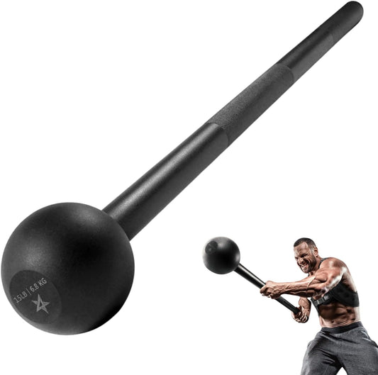 Steel Mace Bell for Comprehensive Strength Training - Ideal for Full Body Workouts, Muscle Development, Shoulder, Grip, and Forearm Rehabilitation, Available in 5 to 30 lbs for Both Men and Women