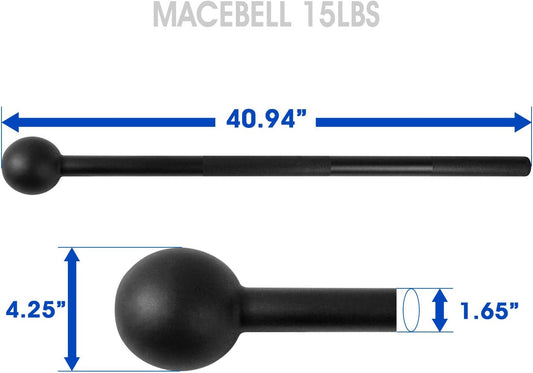 Steel Mace Bell for Comprehensive Strength Training - Ideal for Full Body Workouts, Muscle Development, Shoulder, Grip, and Forearm Rehabilitation, Available in 5 to 30 lbs for Both Men and Women