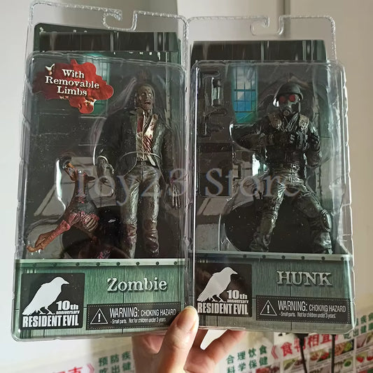 NECA Redfield Hunk Zombie with Dog Licker and Walker Chris Redfield Hunk Action Figure Model Toys