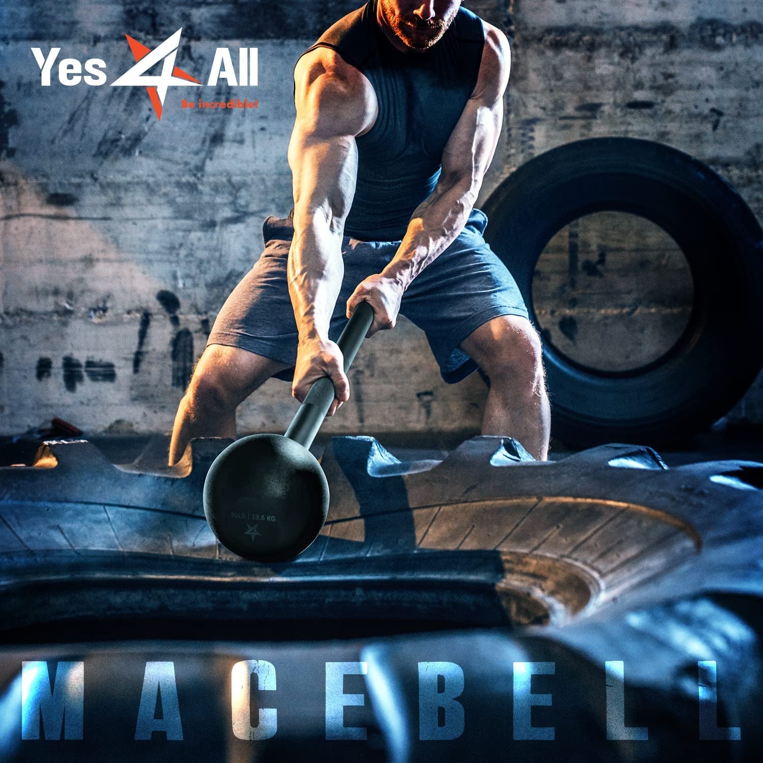 Steel Mace Bell for Comprehensive Strength Training - Ideal for Full Body Workouts, Muscle Development, Shoulder, Grip, and Forearm Rehabilitation, Available in 5 to 30 lbs for Both Men and Women