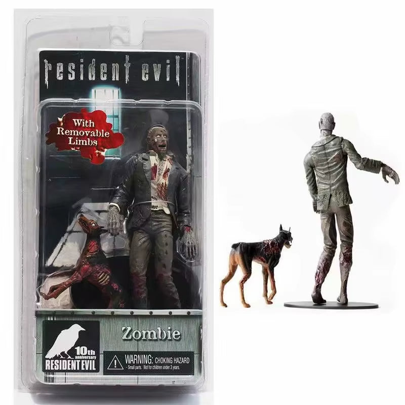 NECA Redfield Hunk Zombie with Dog Licker and Walker Chris Redfield Hunk Action Figure Model Toys